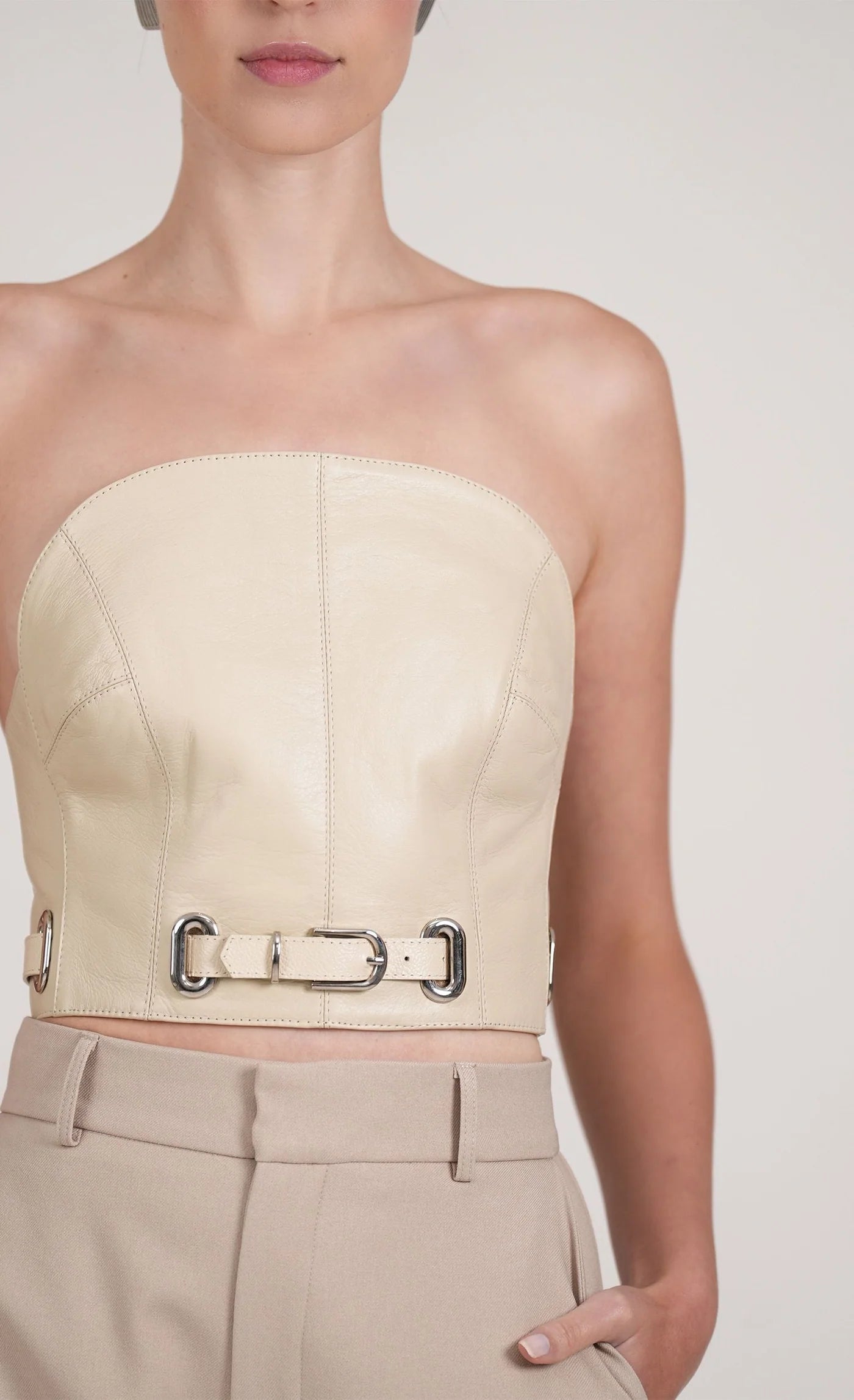 Sia Crop Top Crema