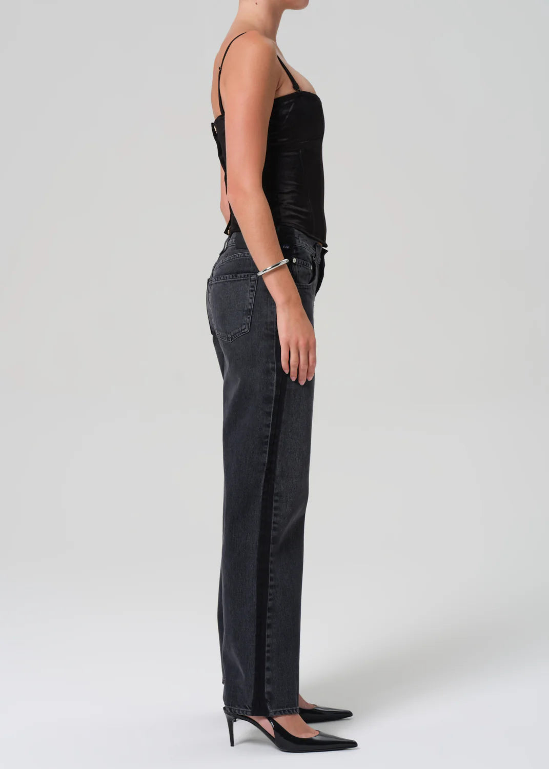 Lindz Easy Straight Tuxedo Stripe in Kuro