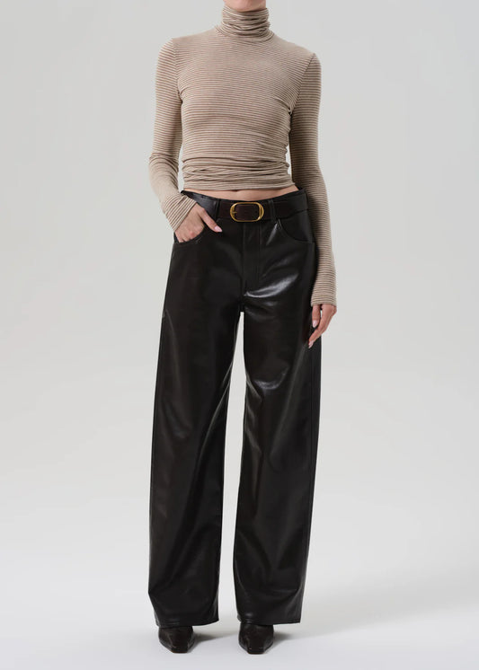 Ayla Baggy Recycled Leather Chocolate Brown