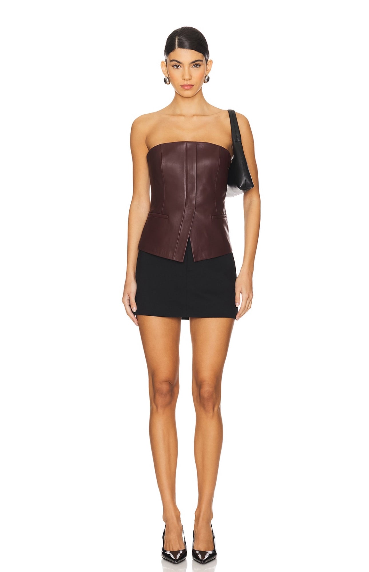 Renee Strapless Leather Top