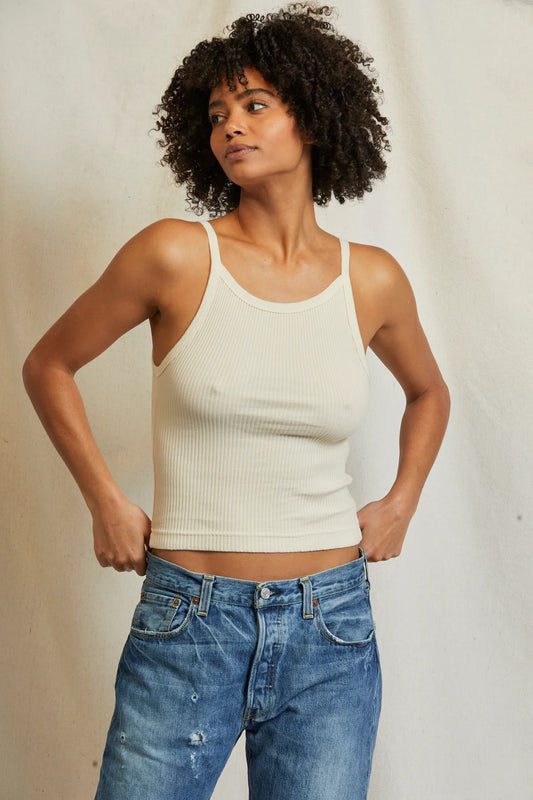 Bonnie Ribbed Tank Sugar