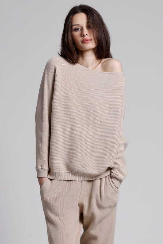 Cotton Cashmere Asymmetrical Shaker Brown Sugar