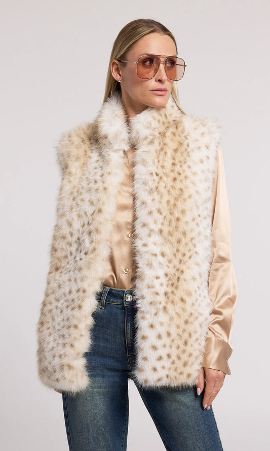 Miami Leopard Faux Fur Vest