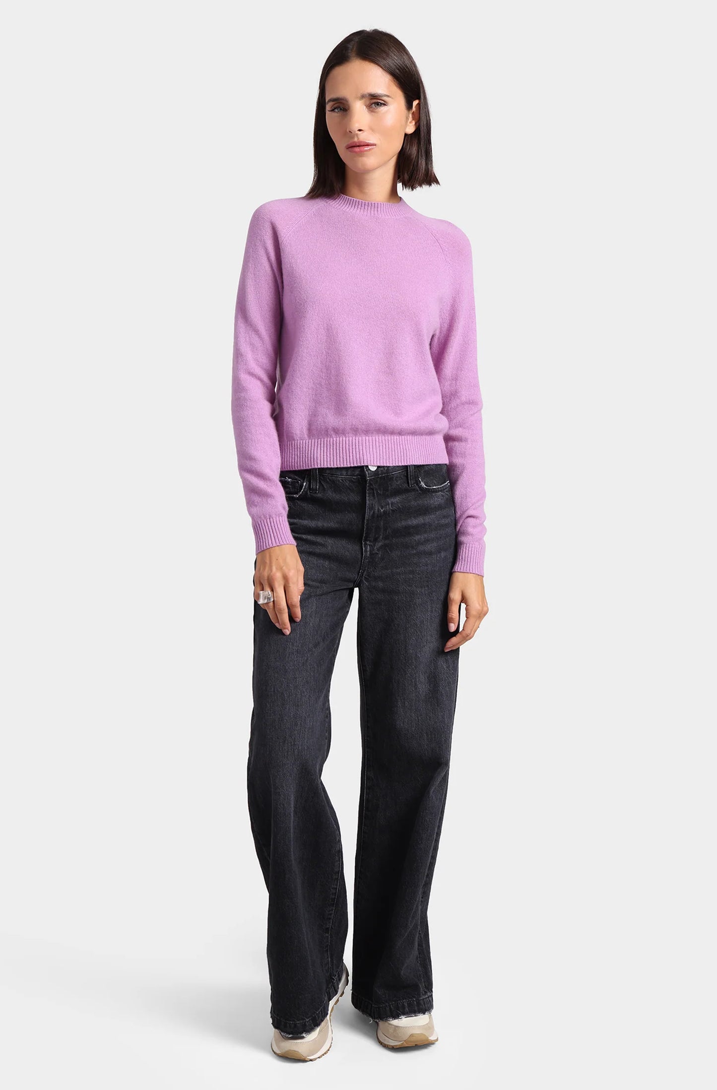 Purple Heart Cashmere Crew