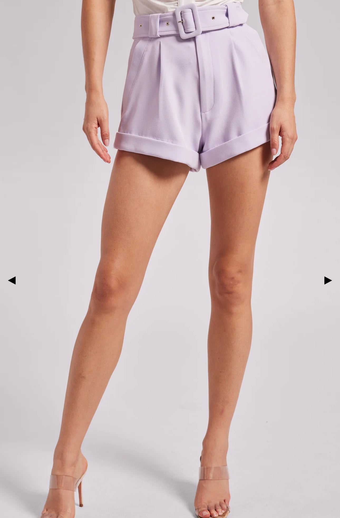 Belen Crepe Shorts Lilac