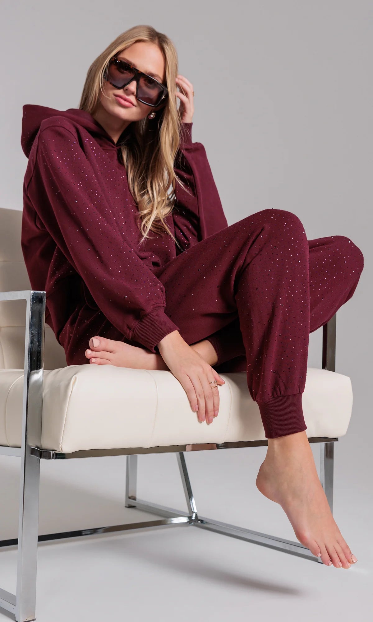 Ruel Compact Crystal Sweatpants Malbec