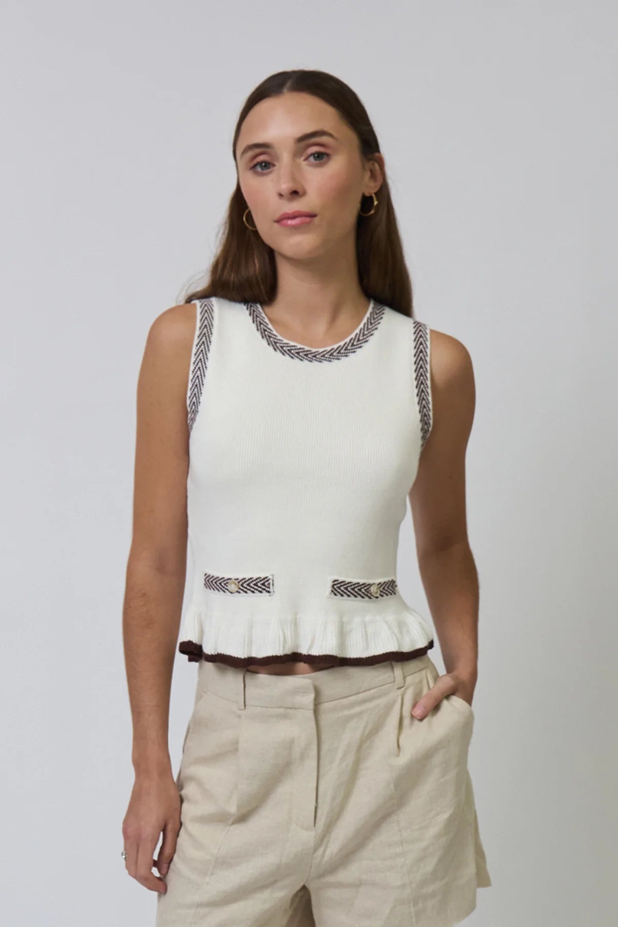 Chloe Ruffle Hem Top