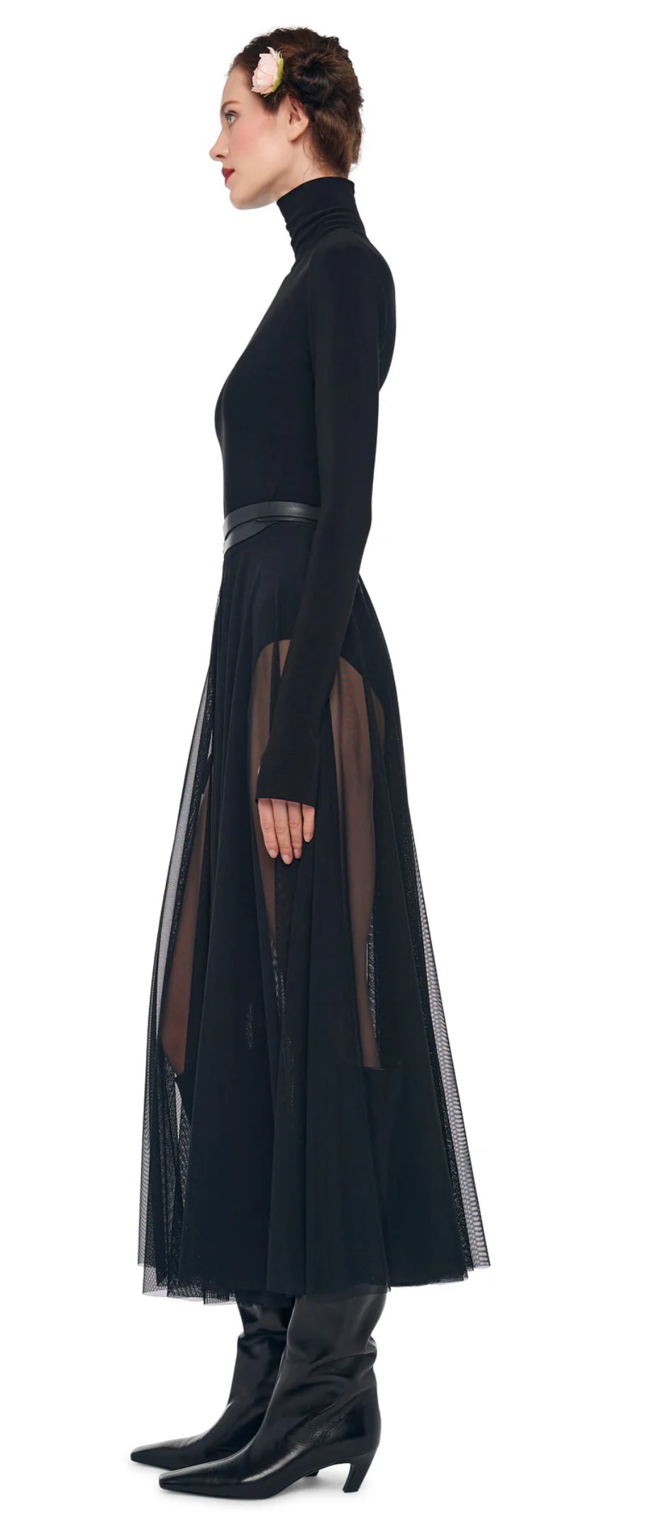 Flared Midcalf Dress W/Bodysuit