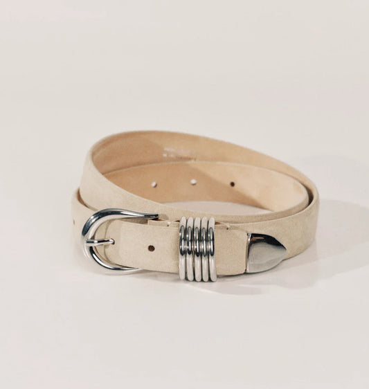 Hollyhock Belt Papyrus Suede Silver