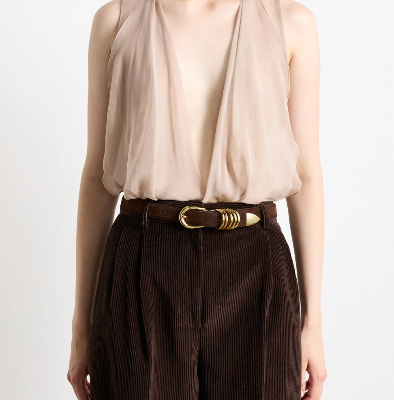 Hollyhock Chocolate Suede Belt