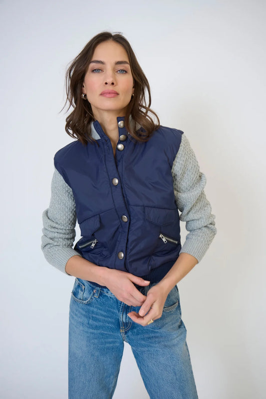 Brady Mixed Media Quilted Jacket