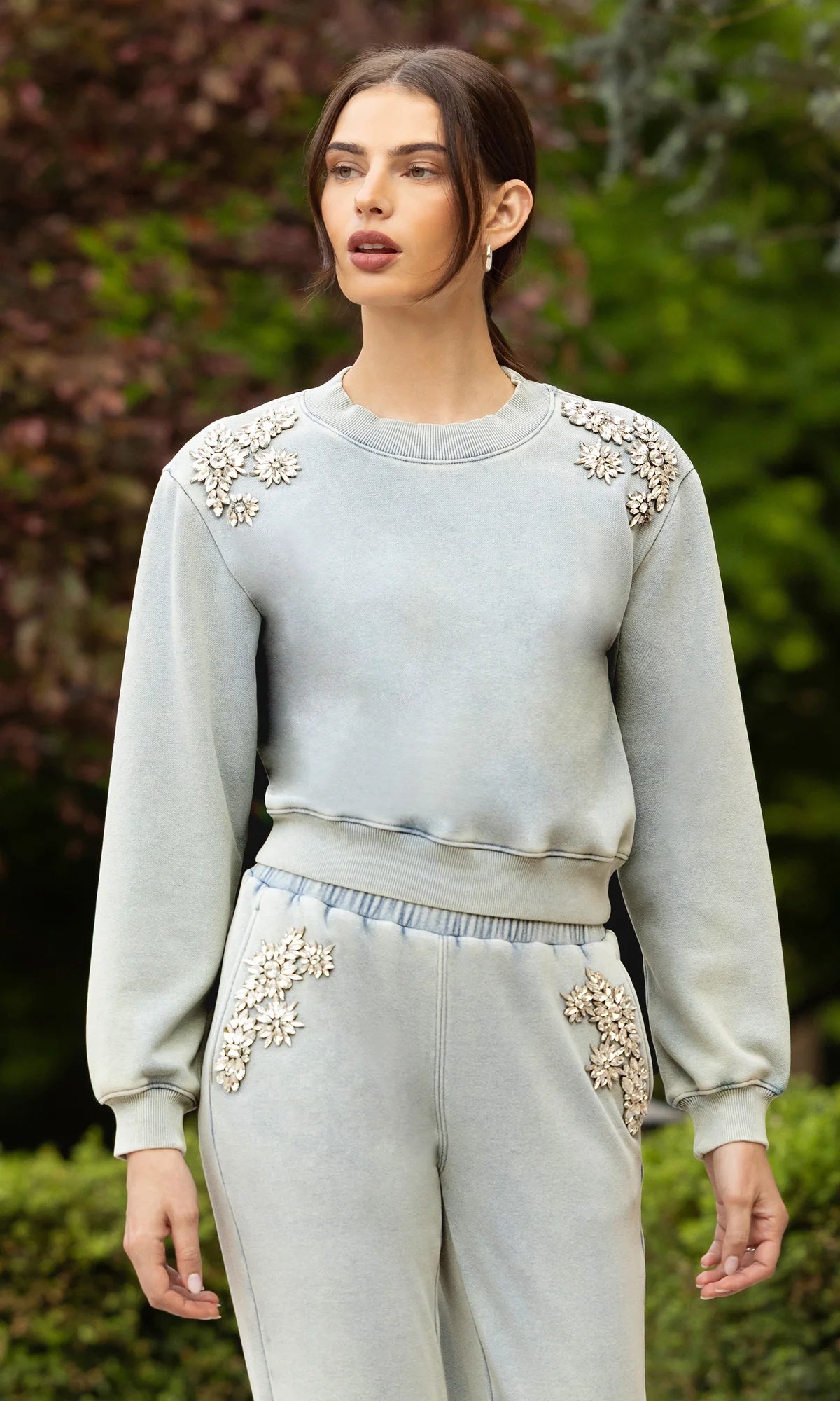 Julie Crystal Patch Sweatshirt