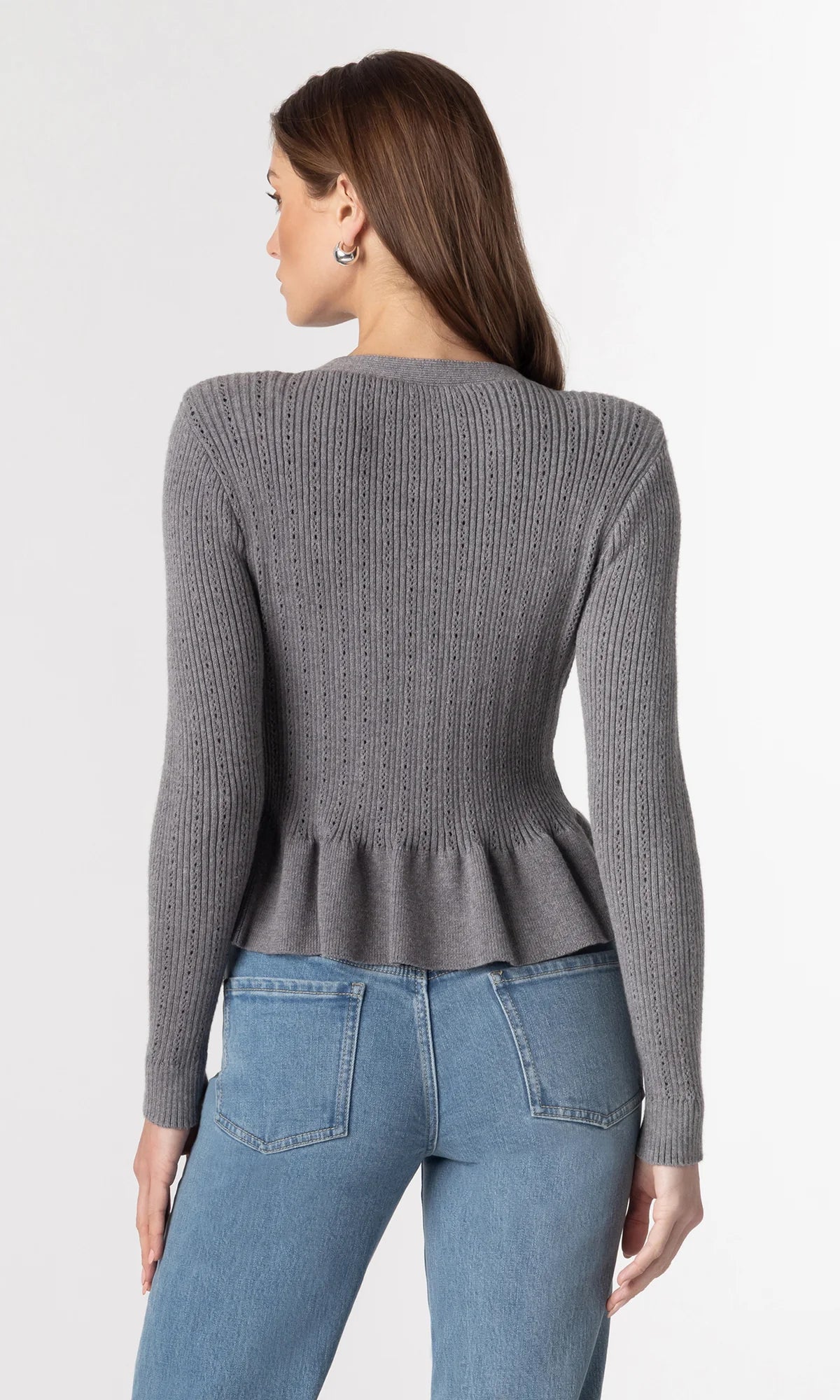 Lirio Pointelle Cardigan Charcoal