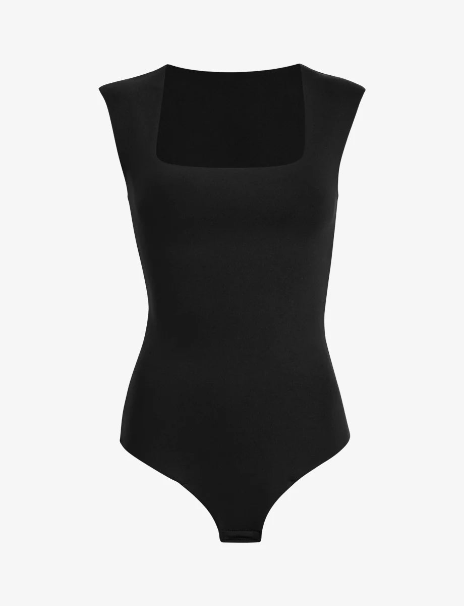 Neoprene Cap Sleeve Bodysuit