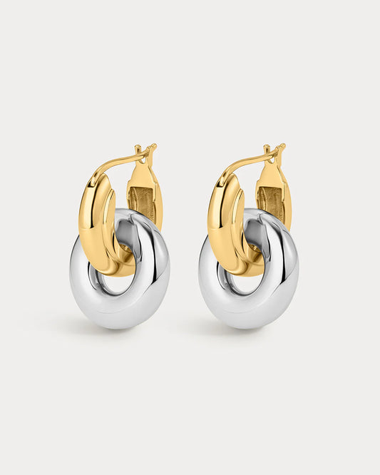 Two Tone Interlock Hoops