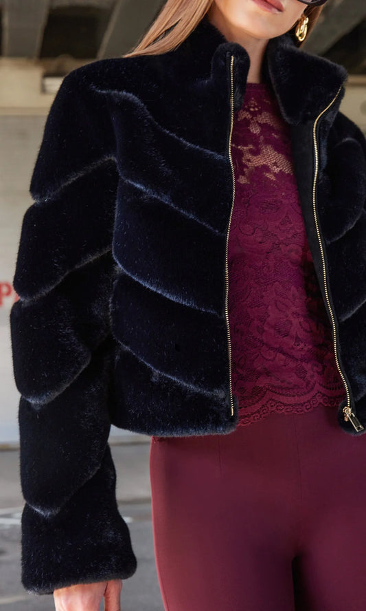 Brianna Faux Fur Black