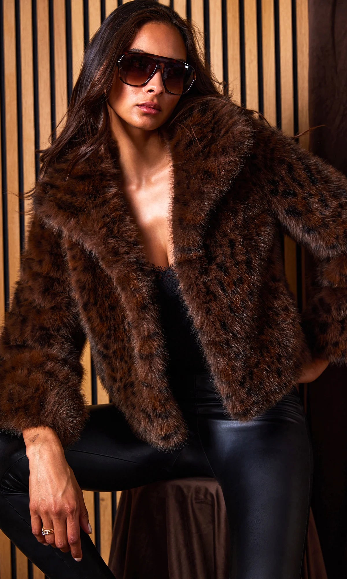 Lexy Leopard Faux Fur Jacket