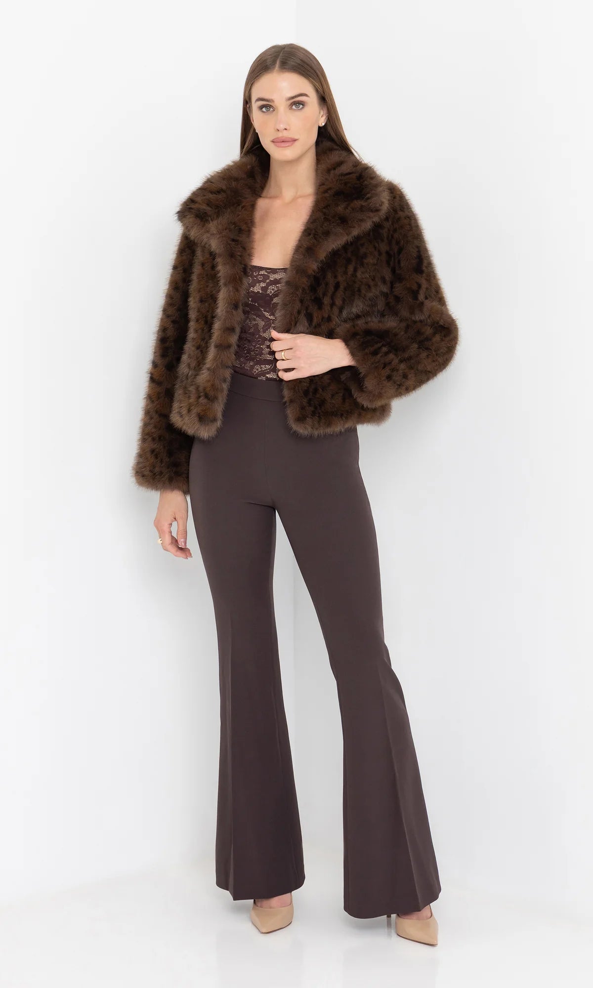 Lexy Leopard Faux Fur Jacket