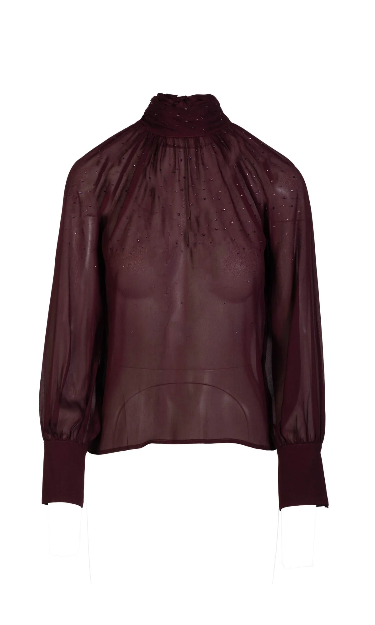 Noor Crystal Blouse Cabernet
