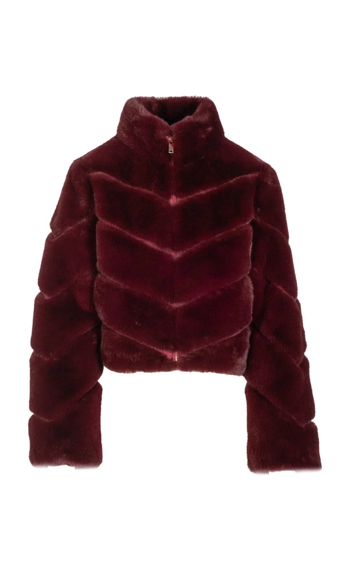 Brianna Faux Fur Jacket Cabernet