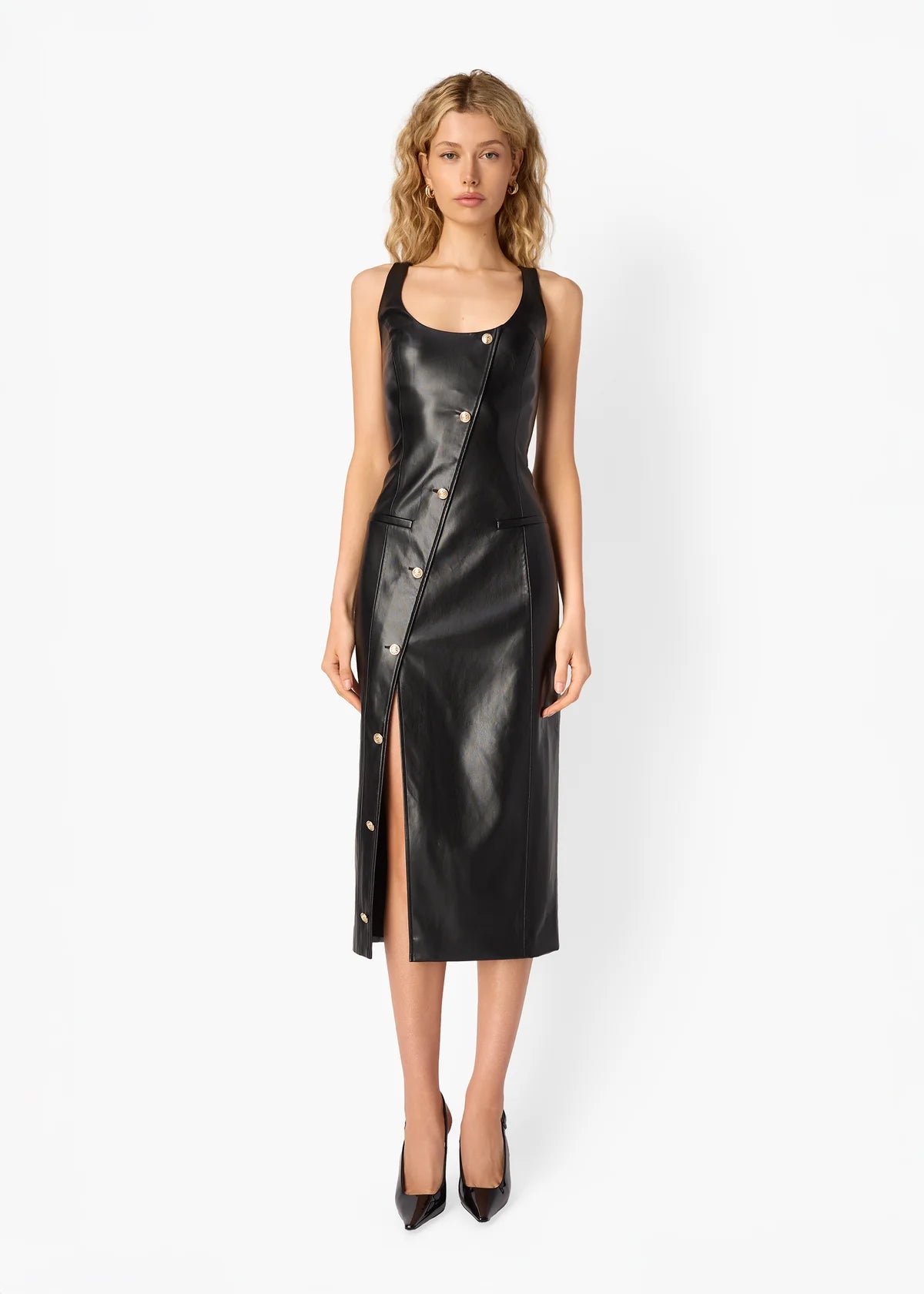 Kirby Vegan Leather Midi Dress