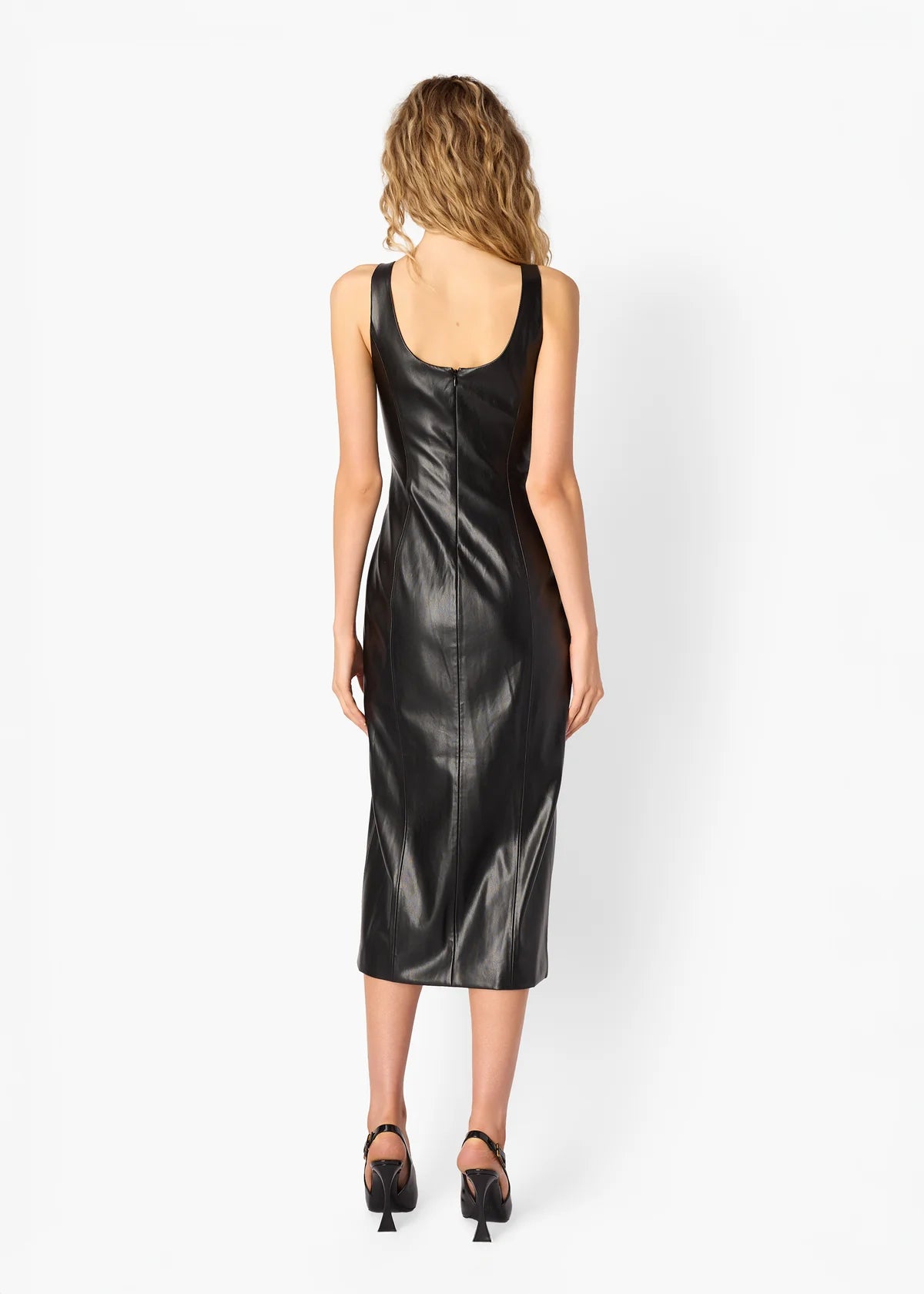Kirby Vegan Leather Midi Dress