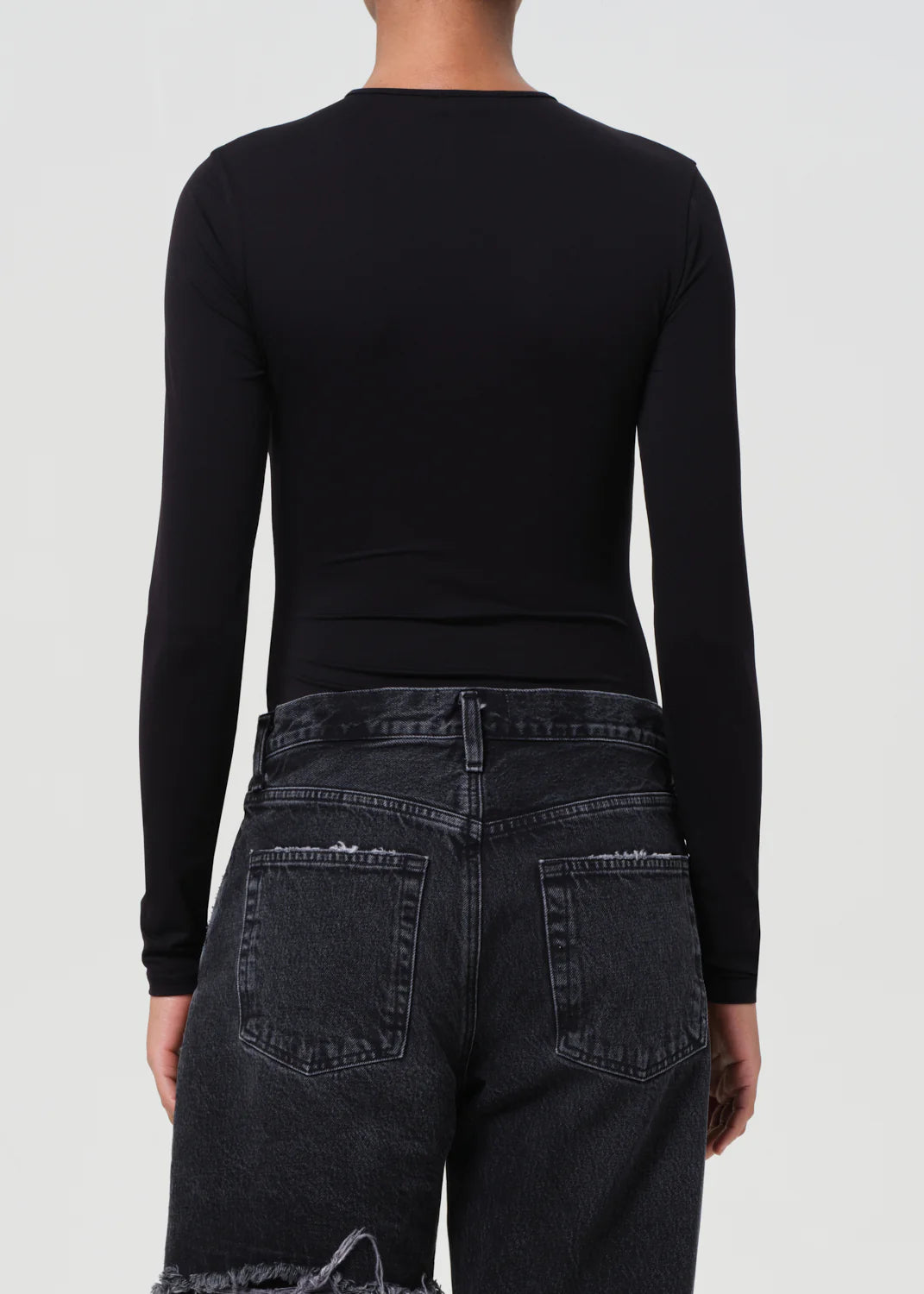 Aurora Long Sleeve Bodysuit Black