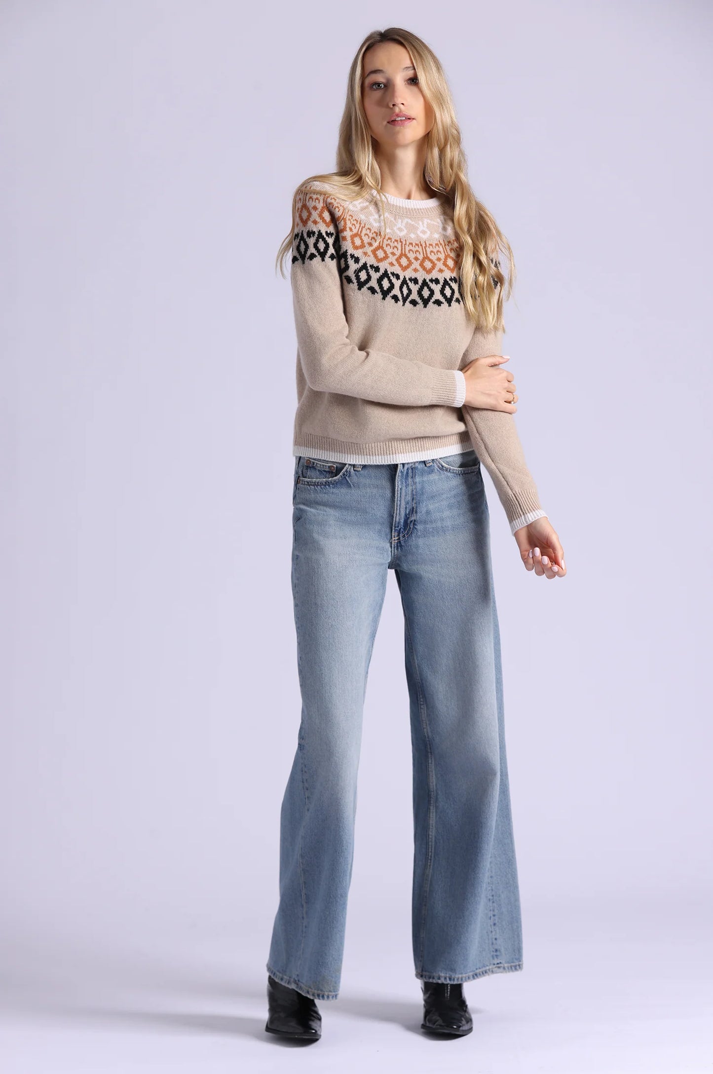 Cashmere Fair Isle Crew