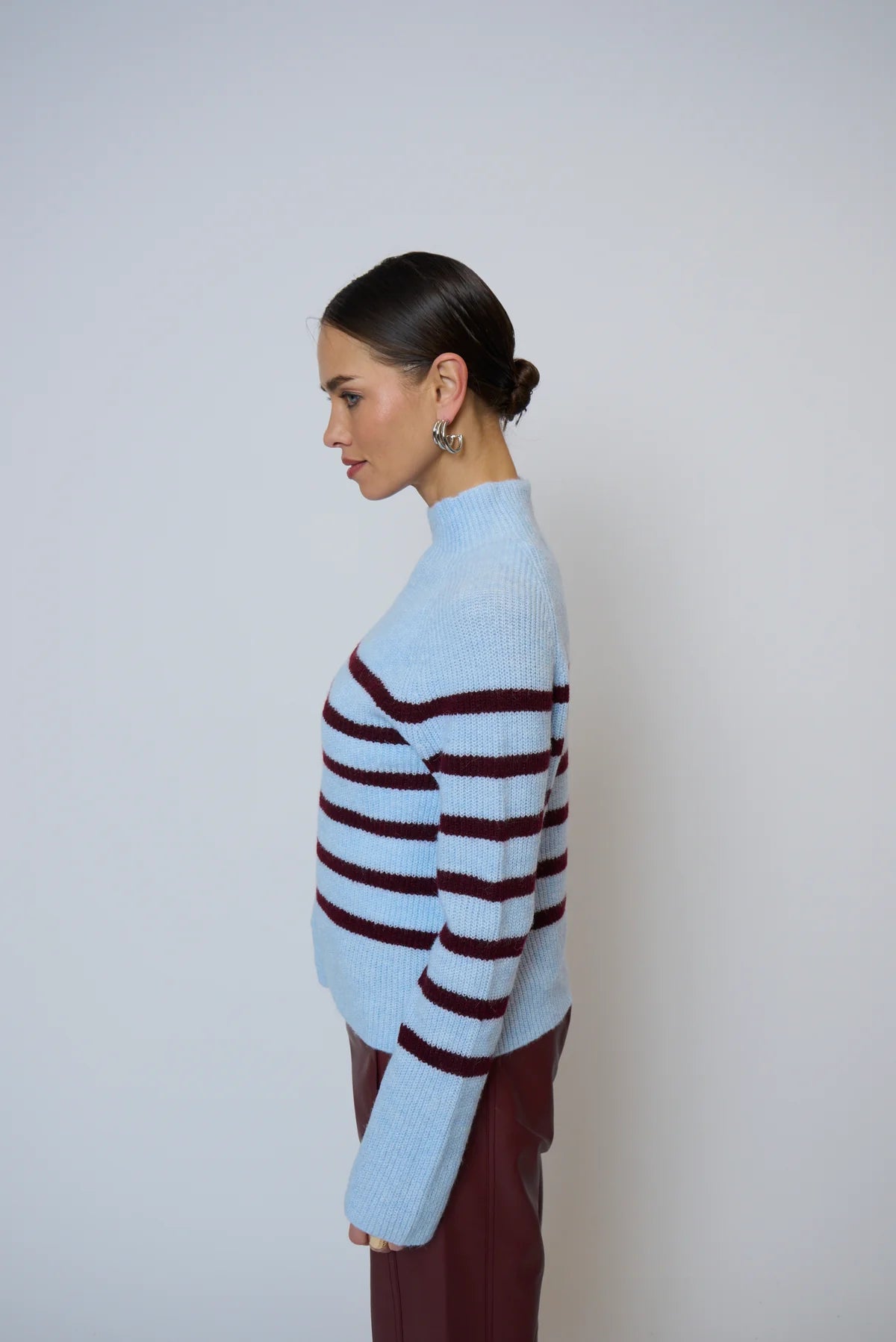 Marley Striped Funnel Neck