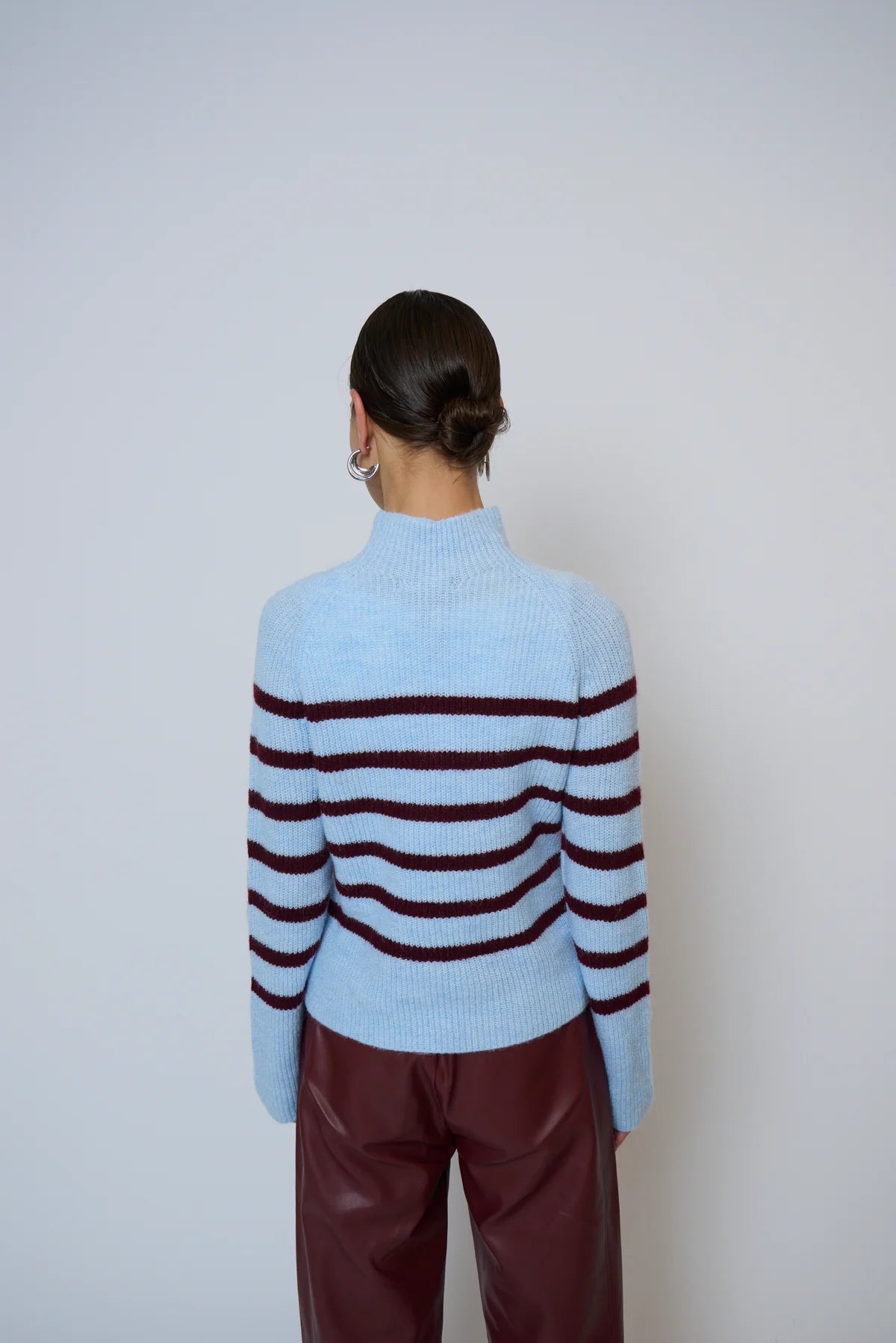 Marley Striped Funnel Neck