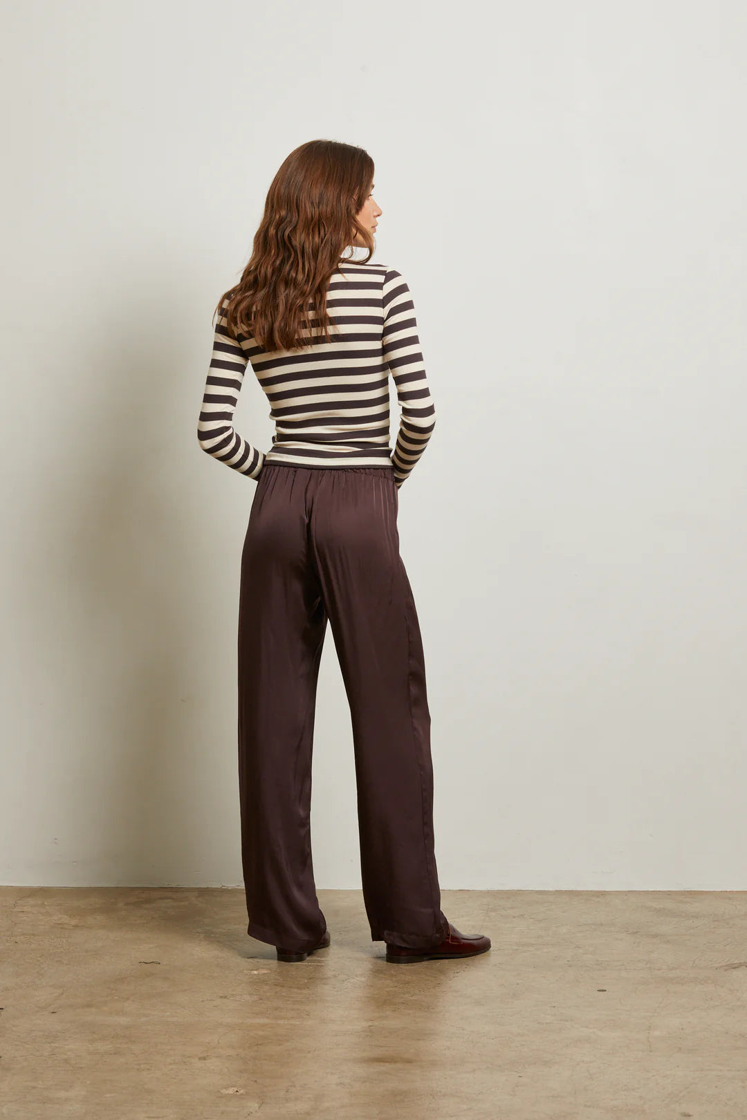 Camile Luxe Satin Pant Cocoa