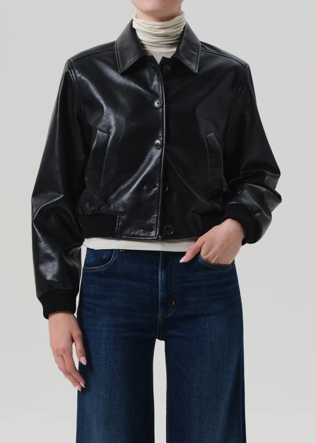 Lola Bomber Recycled Leather