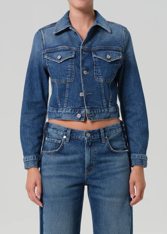 Charisse Shrunken Jacket In Briar