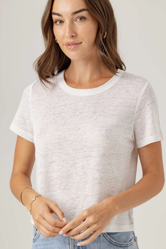 Linen Brother Tee White