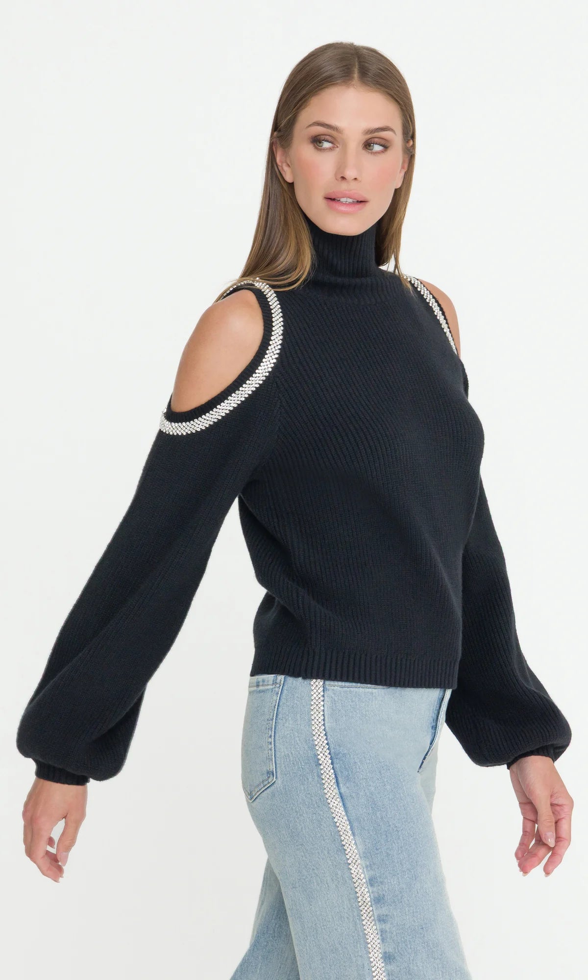 Carmel Cold Shoulder Sweater