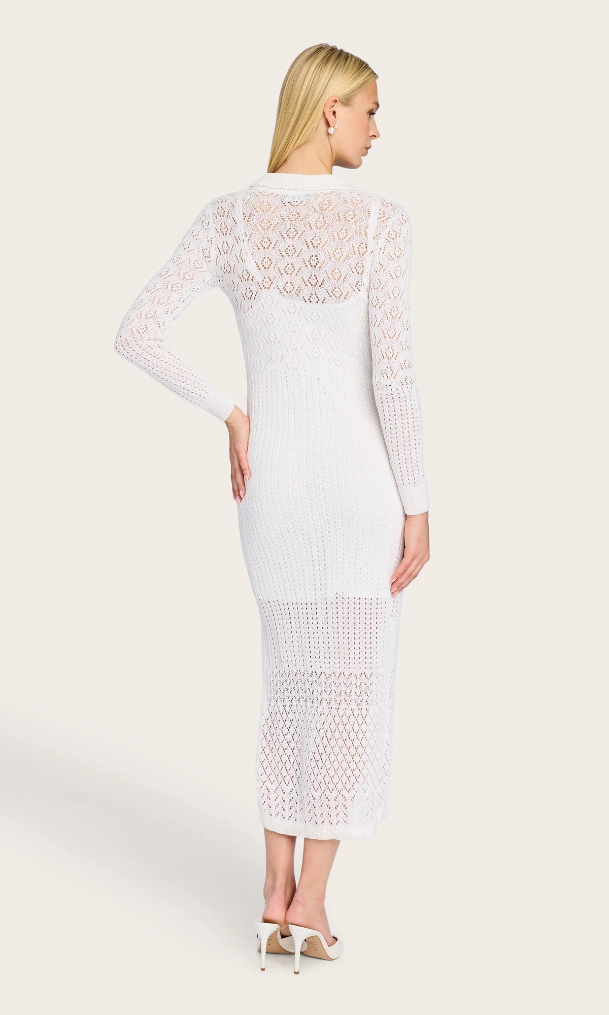 Eleni Pointelle Knit Dress