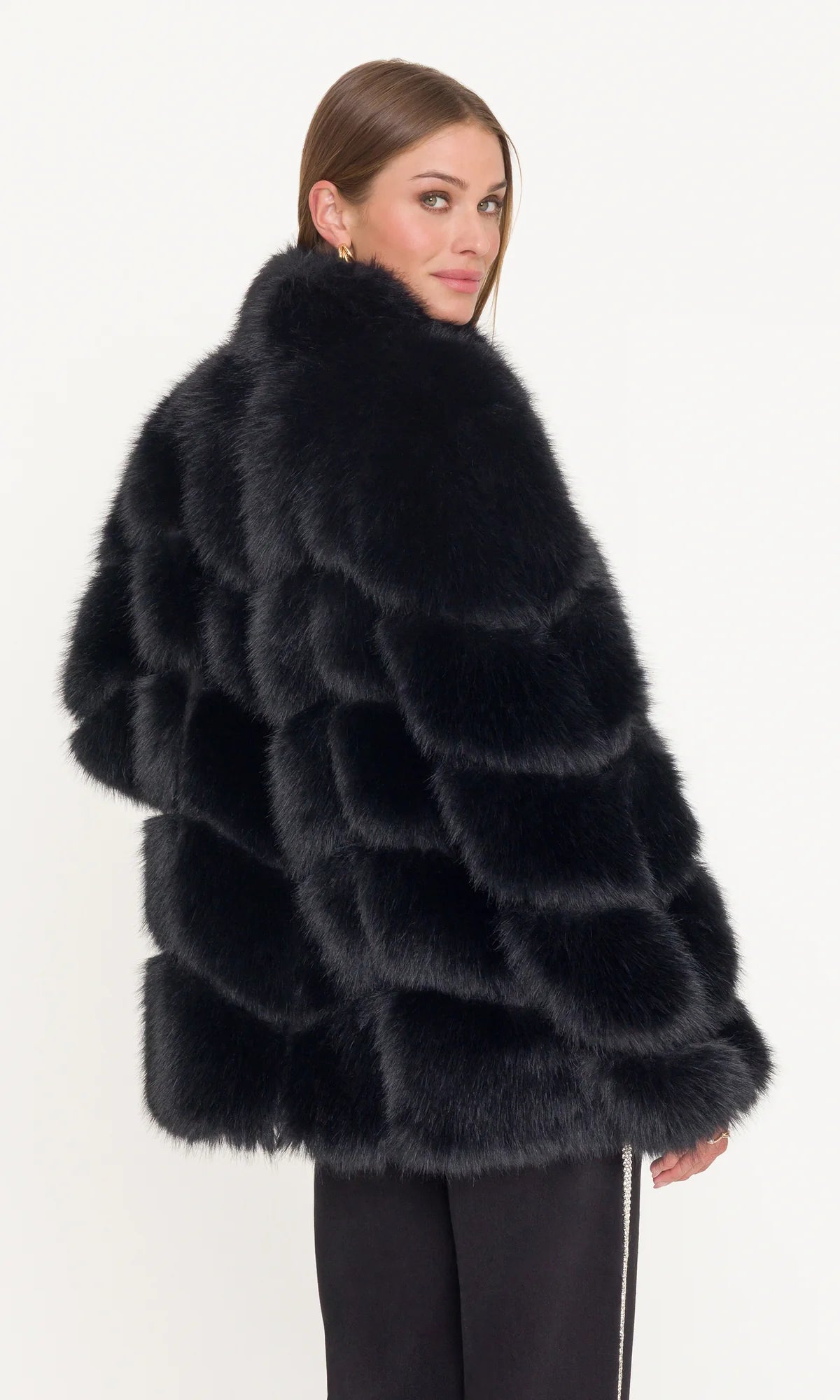 Louisa Faux Fur Jacket Black