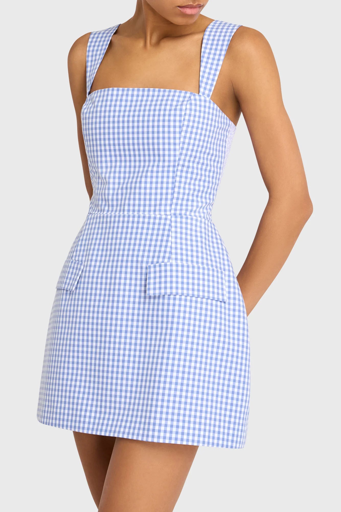 Bethany Skort Romper Blue Gingham