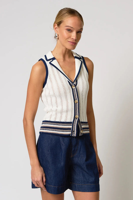 Francie Novelty Stitch Vest