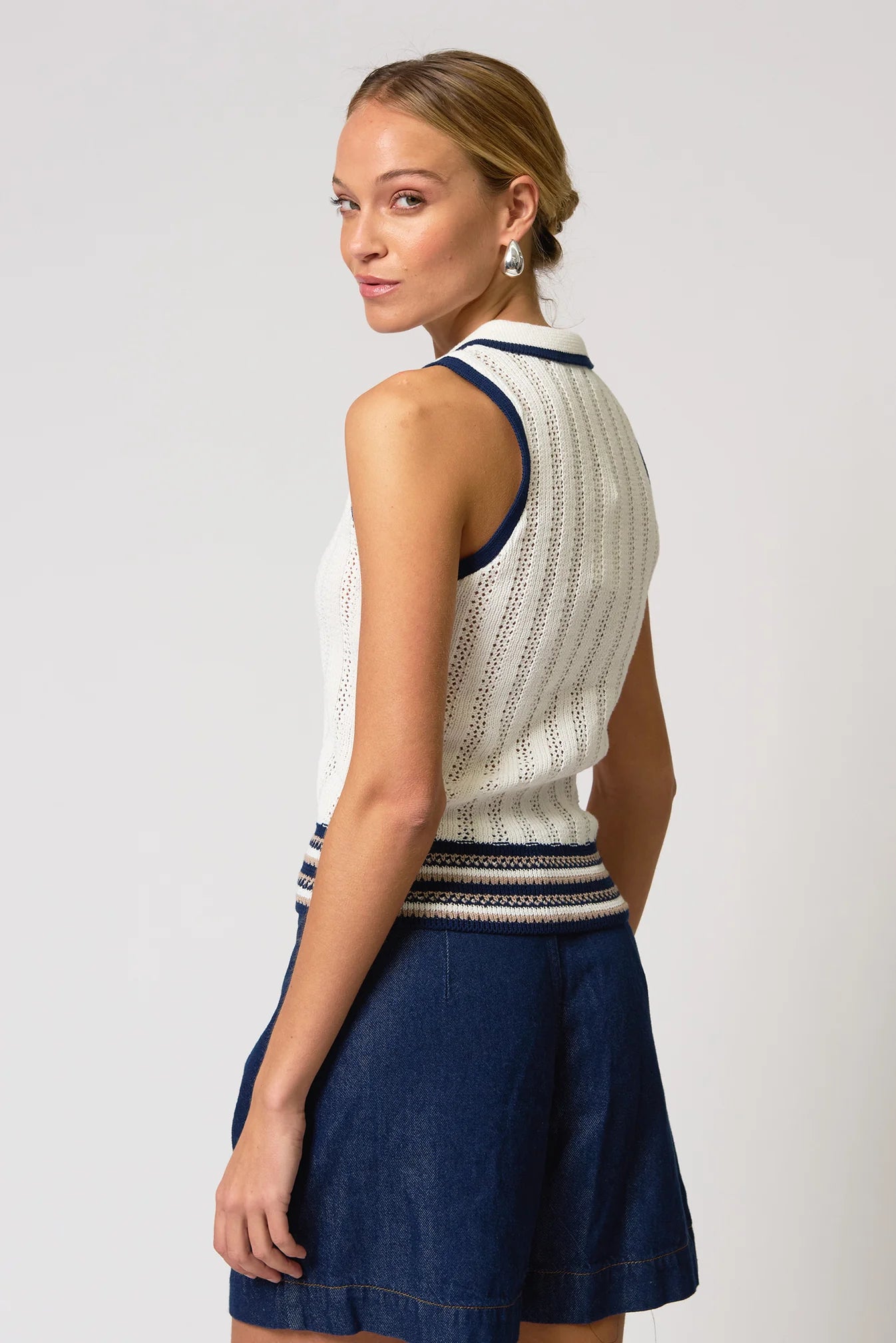 Francie Novelty Stitch Vest