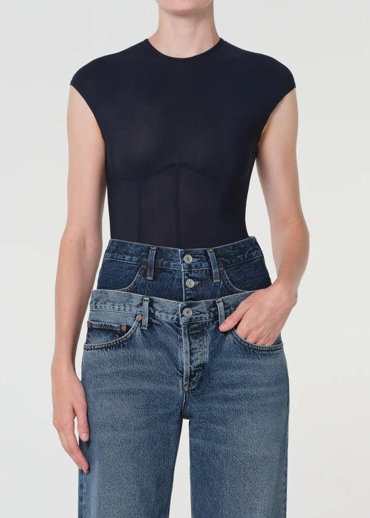 Nadia Bodysuit in Navy
