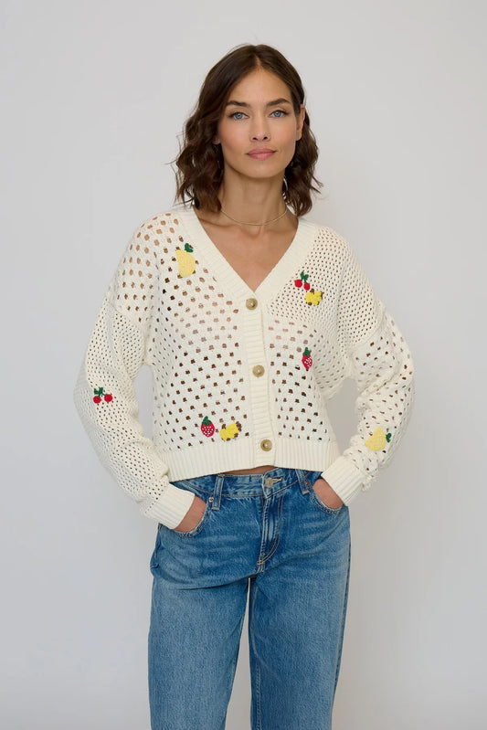 Darcy Open Stitch Embroidered Cardi