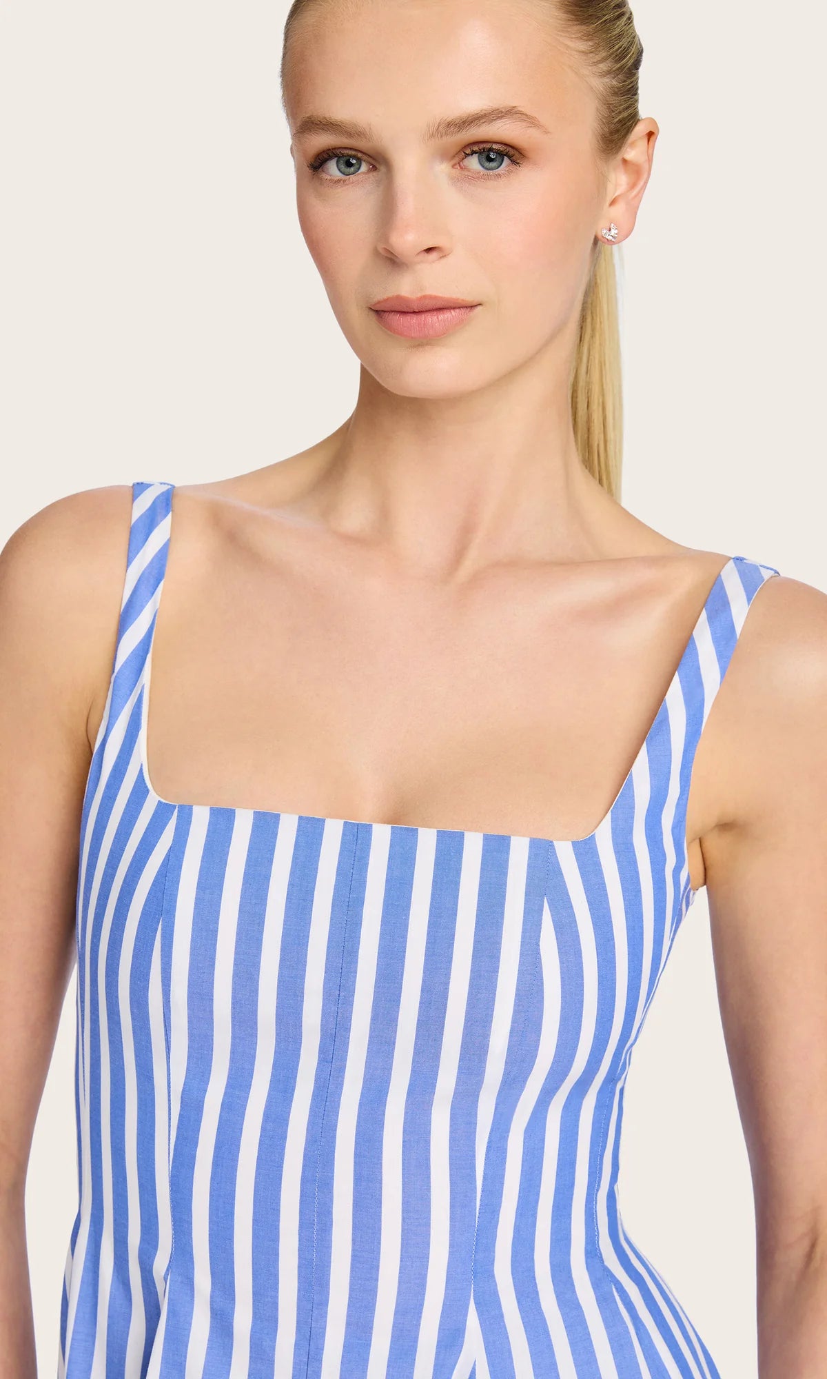 Courtney Wide Stripe Poplin Dress