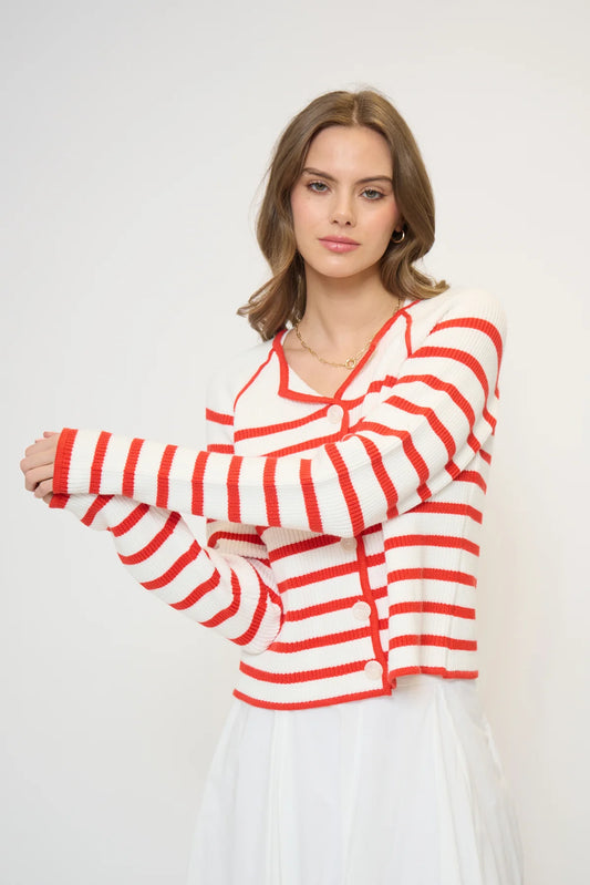 Maisie Collarless Sweater Jacket