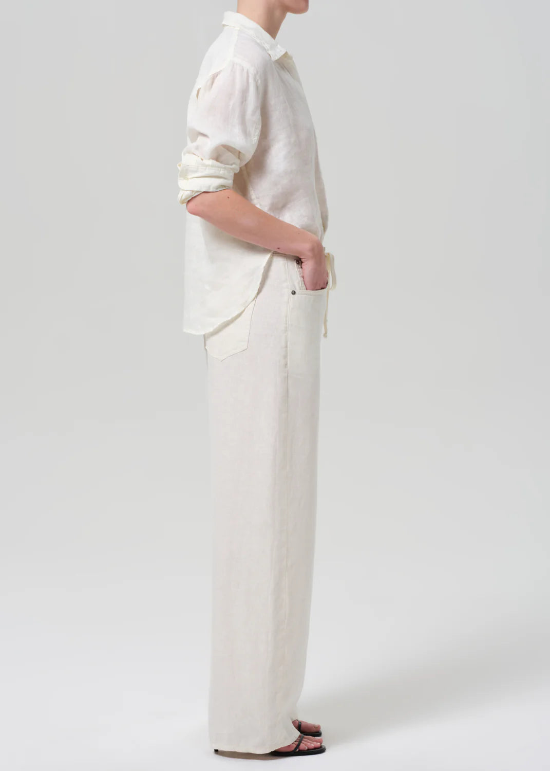 Brynn Linen Trouser Vanilla