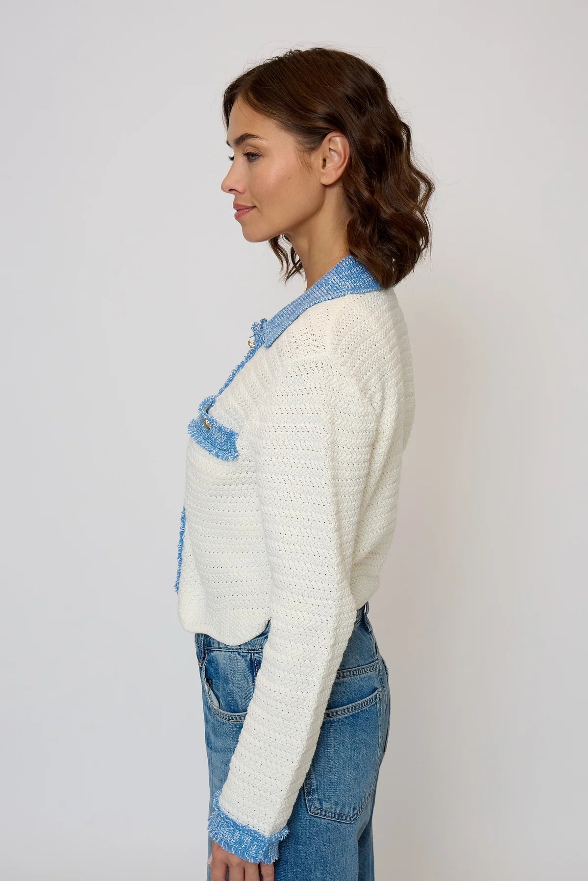 Rose Sweater Blue