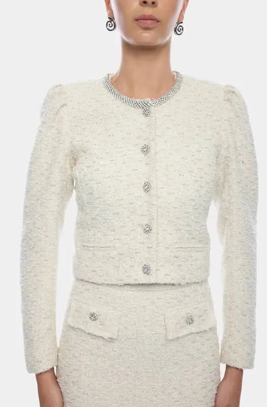 Chiara Crystal Tweed Blazer