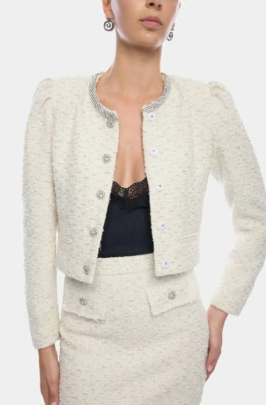 Chiara Crystal Tweed Blazer