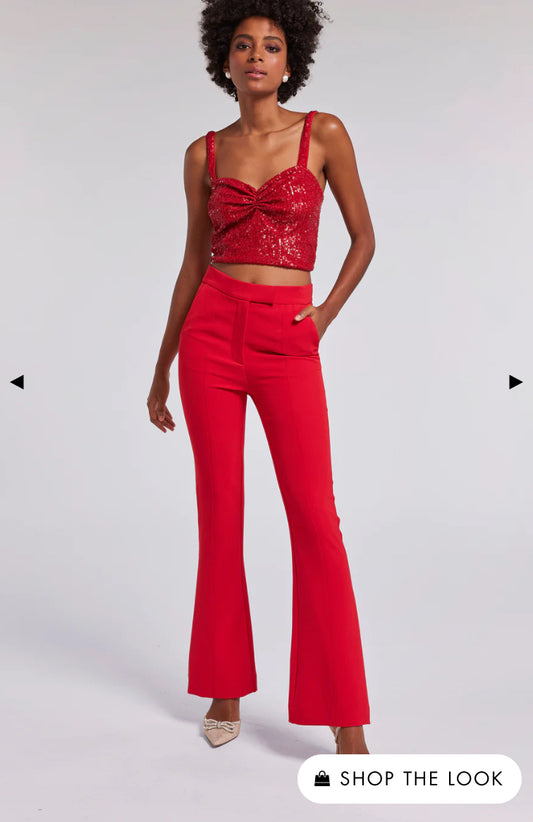 Lucca Crepe Pants Rouge