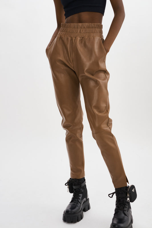 Mink Leather Pant